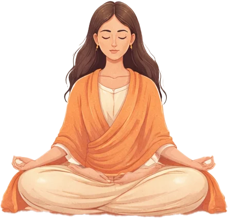 Person meditating